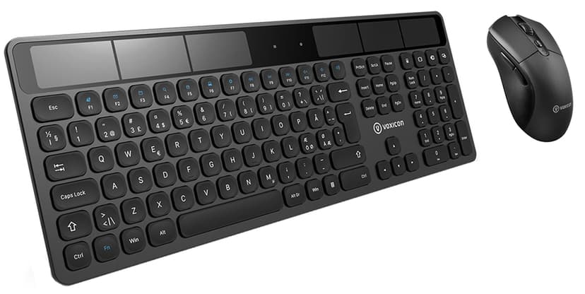 Voxicon Wireless Keyboard SO2wl Black+Gr1000 (Bt+2.4G) Pohjoismainen
