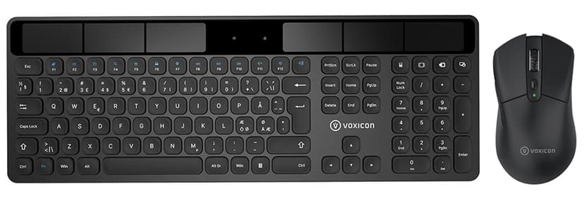Voxicon Wireless Keyboard SO2wl Black+Gr1000 (Bt+2.4G) Pohjoismainen