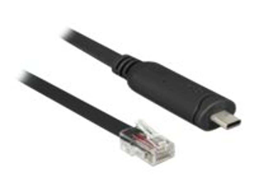 Delock USB-C console cable RJ45 2m USB-C RJ-45 Musta