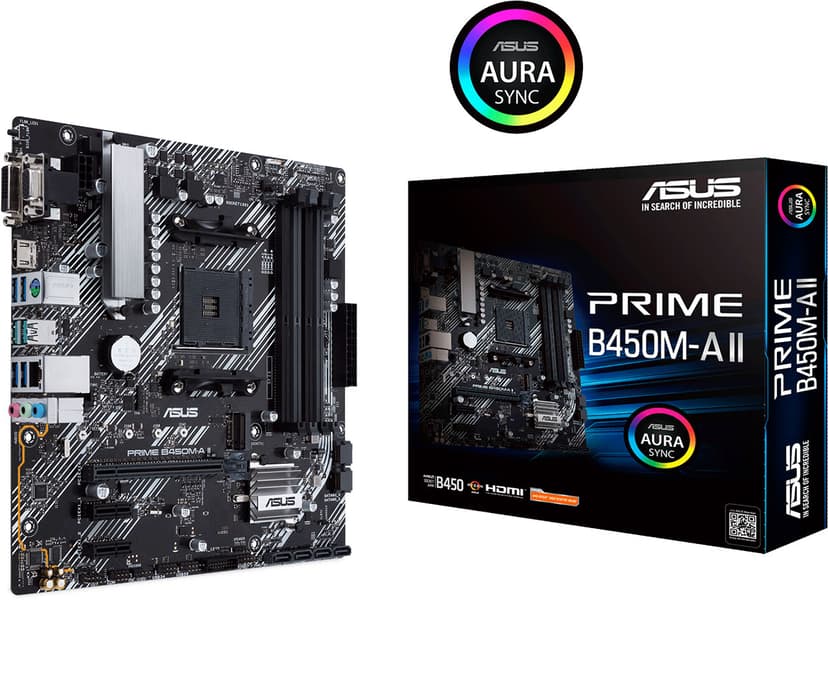 ASUS PRIME B450M-A II Socket AM4 micro ATX Moderkort