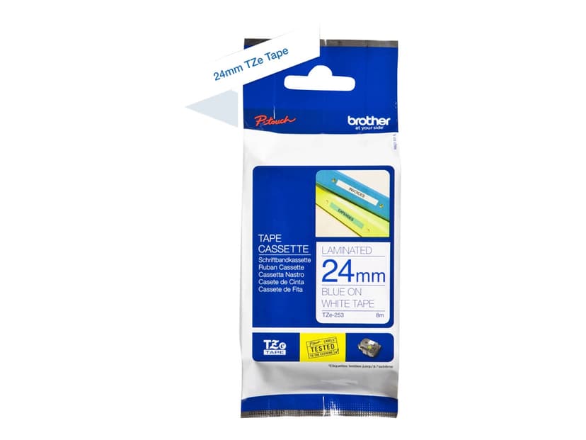 Brother Tape 24mm TZe-253 Sininen/Valkoinen