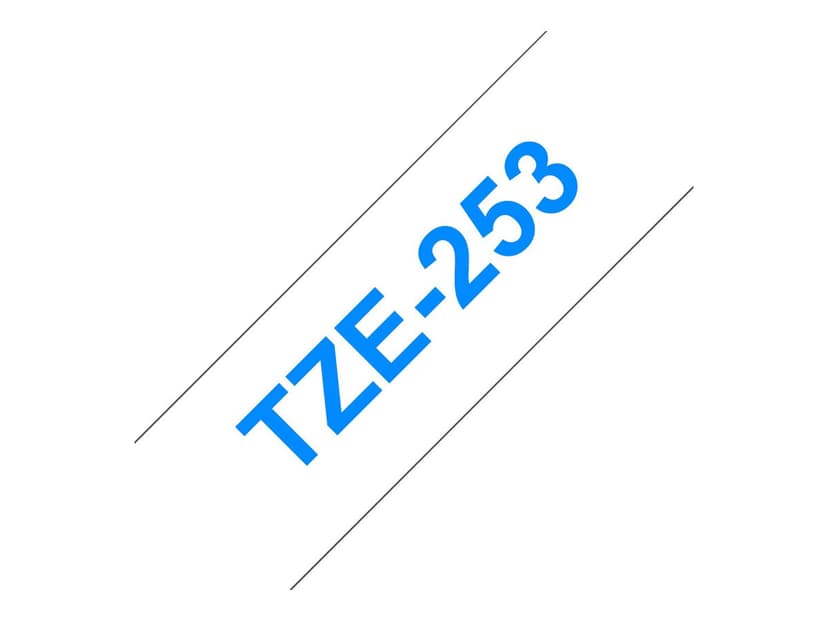 Brother Tape 24mm TZe-253 Blå/Hvit