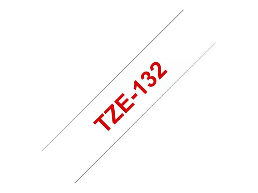 Brother Tape 12mm TZe-132 Röd/Transparent