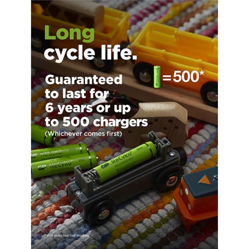 GP Batteri ReCyko 4st AA 2100mAh Laddbara