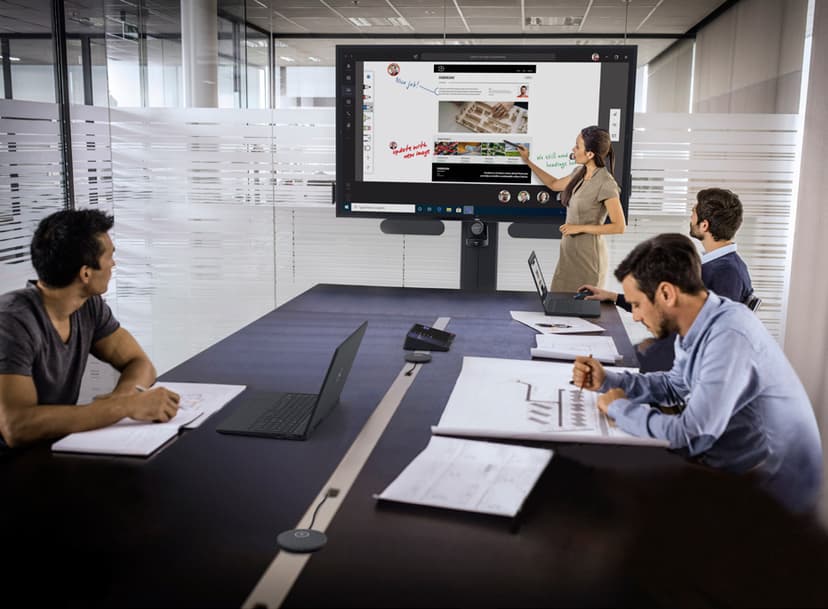 Dell Dellin neuvotteluhuoneratkaisu suuriin Microsoft Teams -kokoustiloihin