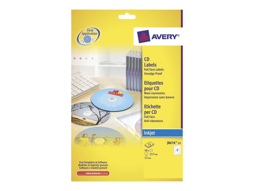 Avery CD/DVD-etiketter