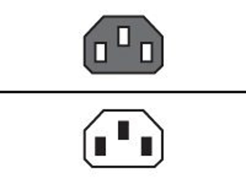 APC Strømkabel 2.5m. C14 forbinder C13 forbinder Sort