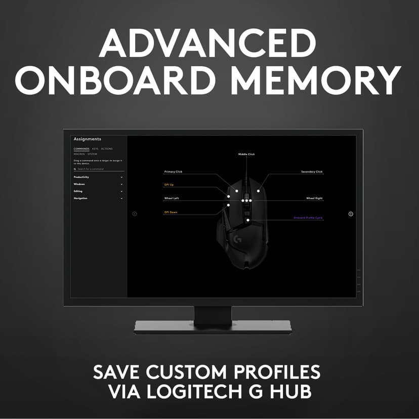 Logitech G502 (Hero) USB-A Mus