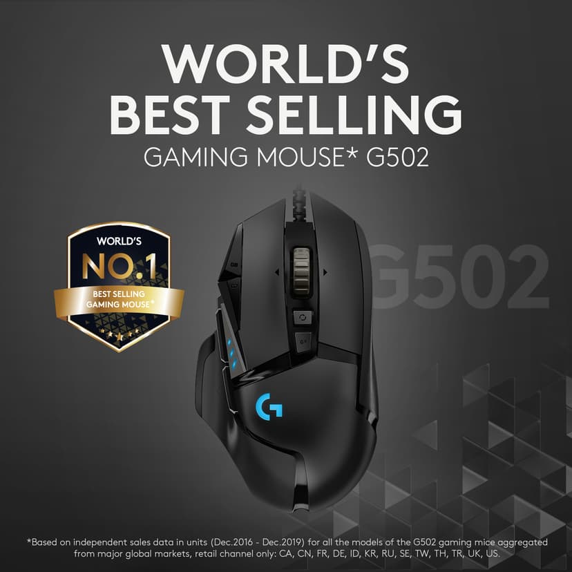 Logitech G502 (Hero) USB Type-A