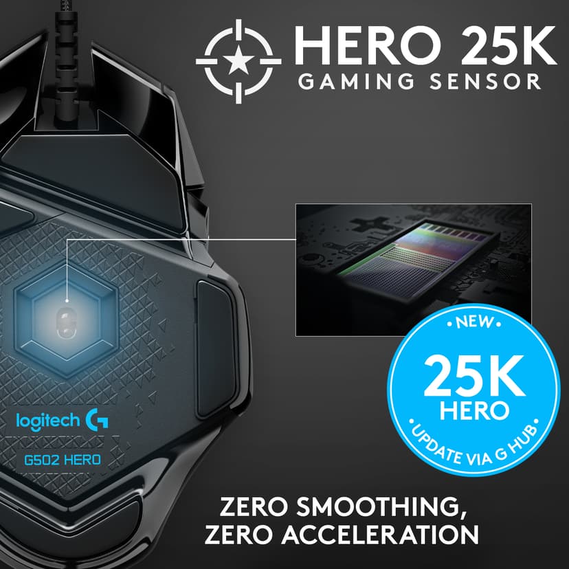 Logitech G502 (Hero) USB Type-A