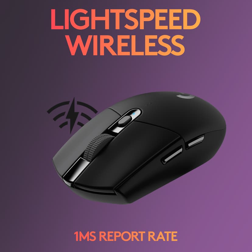 Logitech G305 RF trådløst Mus Sort