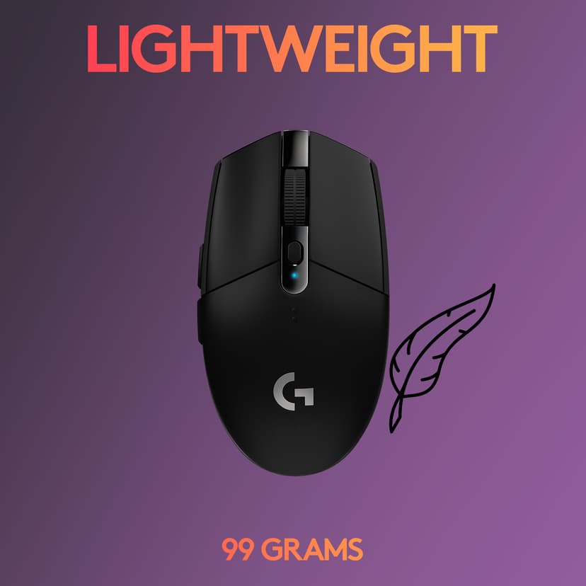 Logitech G305 RF Draadloos Muis Zwart