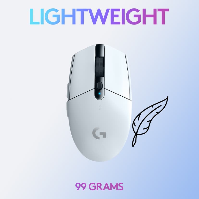 Logitech G305 RF kabel-fri Mus Hvit