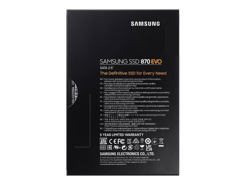 Samsung 870 EVO 4TB SSD 2.5" SATA 6.0 Gbit/s