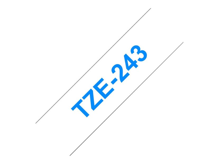 Brother Tape TZe-243 18mm Blå/Vit