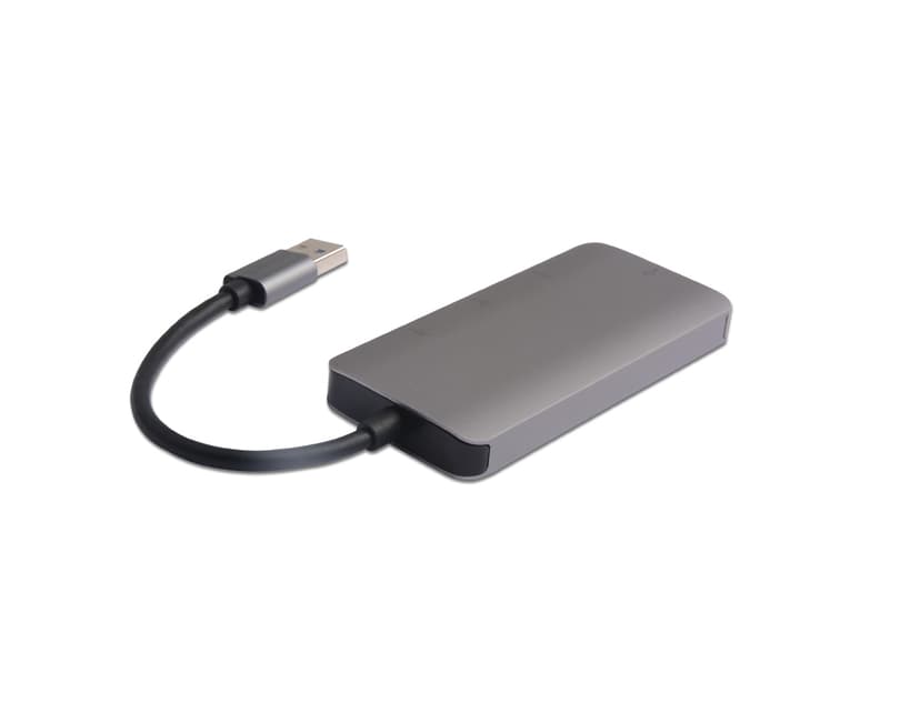 Prokord U3-4U01 interface hub USB 3.2 Gen 1 (3.1 Gen 1) Type-A Zilver USB 3.2 Gen 1 (3.1 Gen 1) Type-A USB 3.2 Gen 1 (3.1 Gen 1) Type-A