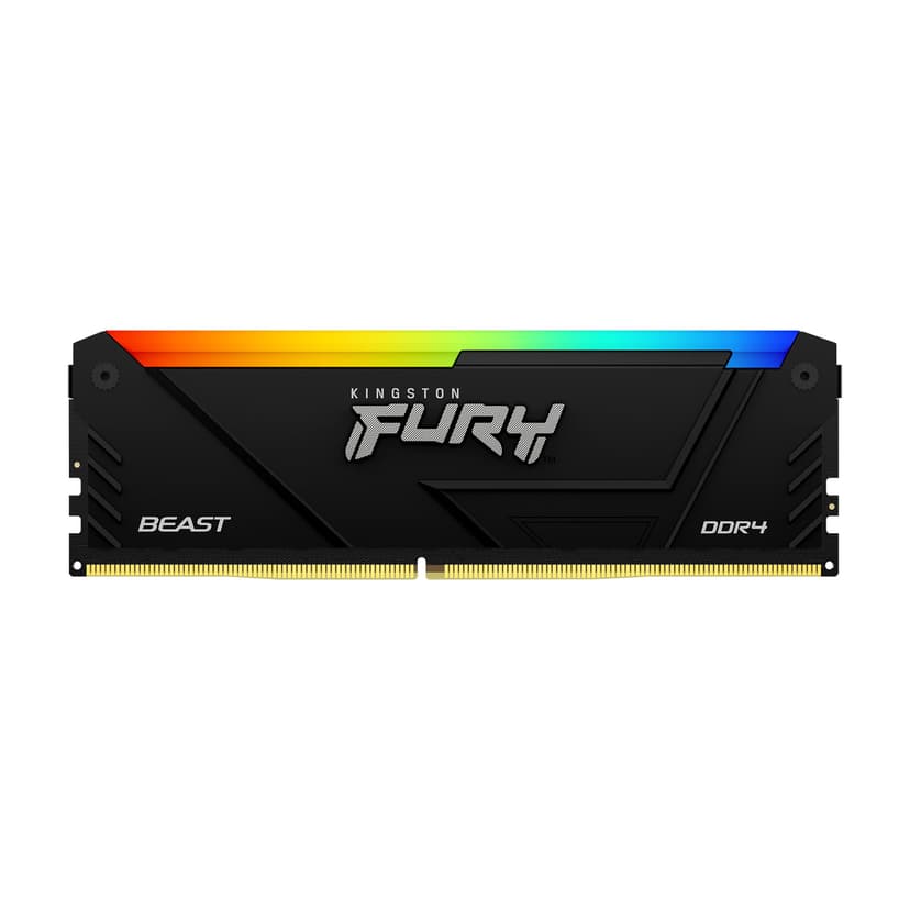 Kingston Technology FURY Beast RGB minnemodul 16 GB 2 x 8 GB DDR4 3200 MT/s 16GB 1600, 3200MHz DDR4 288-pin DIMM