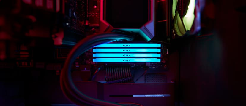 Kingston Technology FURY Beast RGB RAM-minnen 16 GB 2 x 8 GB DDR4 3200 MT/s 16GB 1600, 3200MHz DDR4 288-pin DIMM