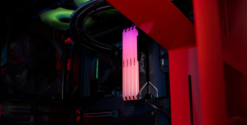 Kingston Technology FURY Beast RGB RAM-minnen 16 GB 2 x 8 GB DDR4 3200 MT/s 16GB 1600, 3200MHz DDR4 288-pin DIMM