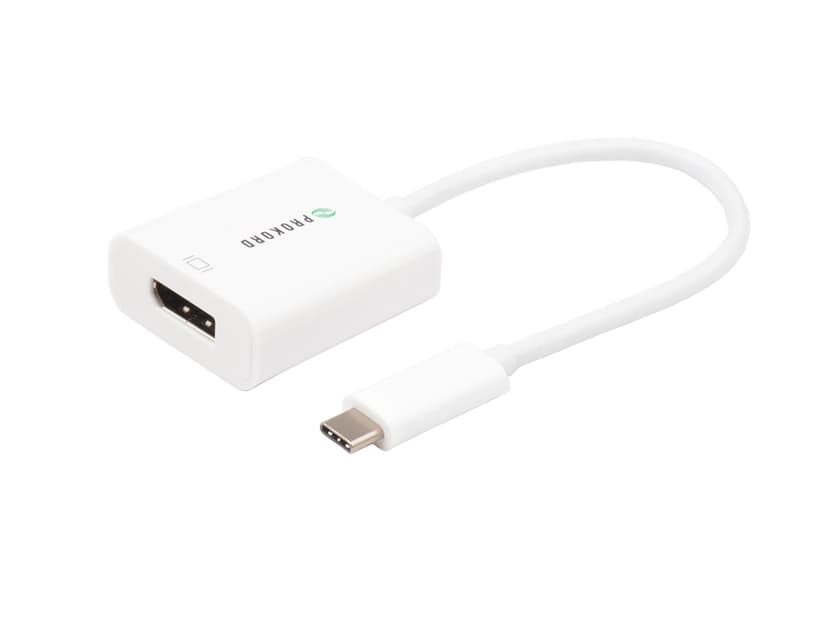 Prokord USB-C Adapter Displayport 4K 0.11m USB C DisplayPort Vit