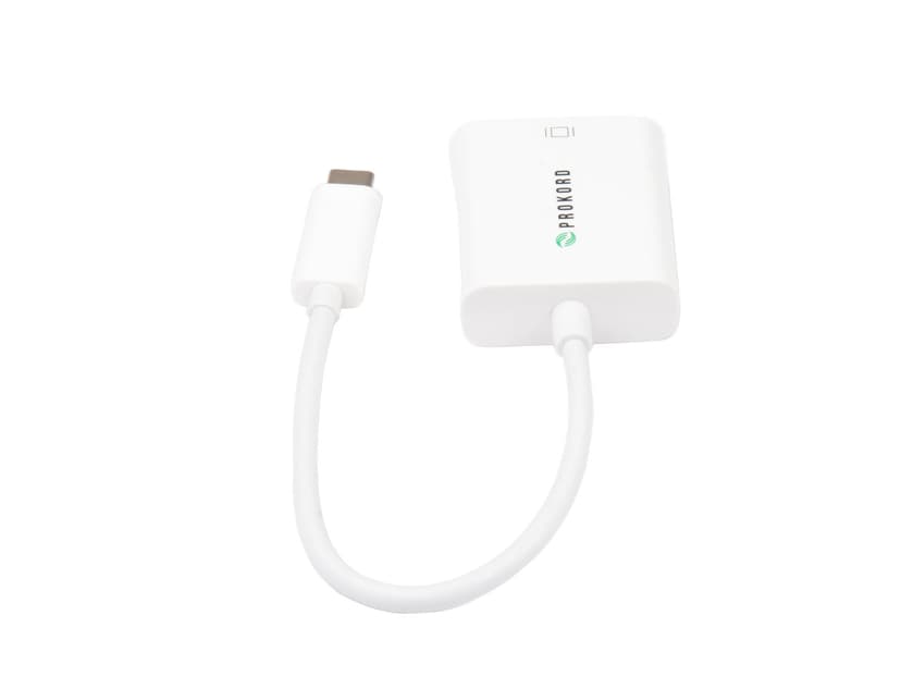 Prokord USB Type C Male - Displayport Female 0.1m Black 0.11m USB C DisplayPort Vit