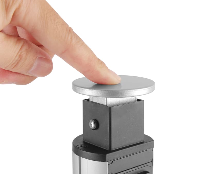 Prokord Popup Konferanse Cee 7/4/USB/Svart - On/Off