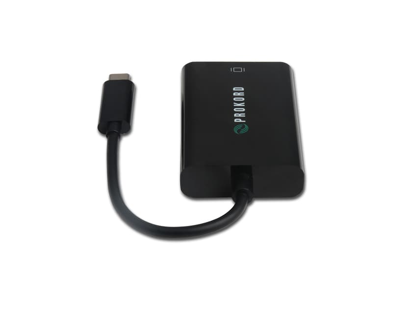 Prokord USB-C - VGA Adapter 0.15m 2048X1152@60Hz 0.15m USB-C VGA Musta