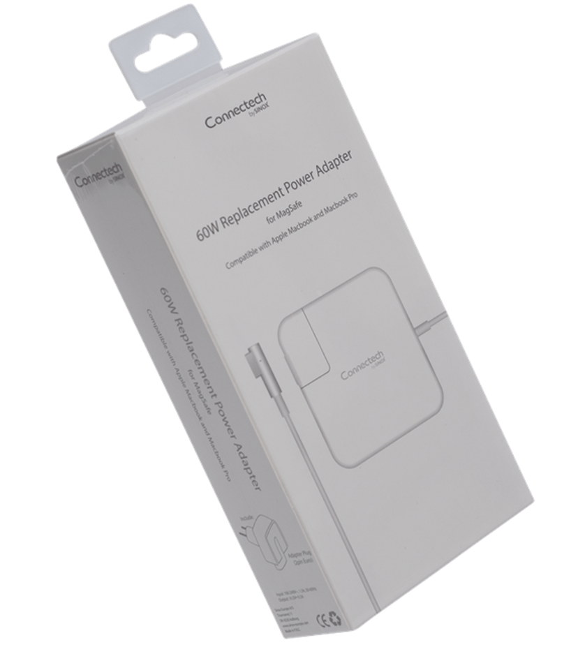 Connectech Magsafe Power Adaptor 60W Old Plug Mc461zm/A Valkoinen
