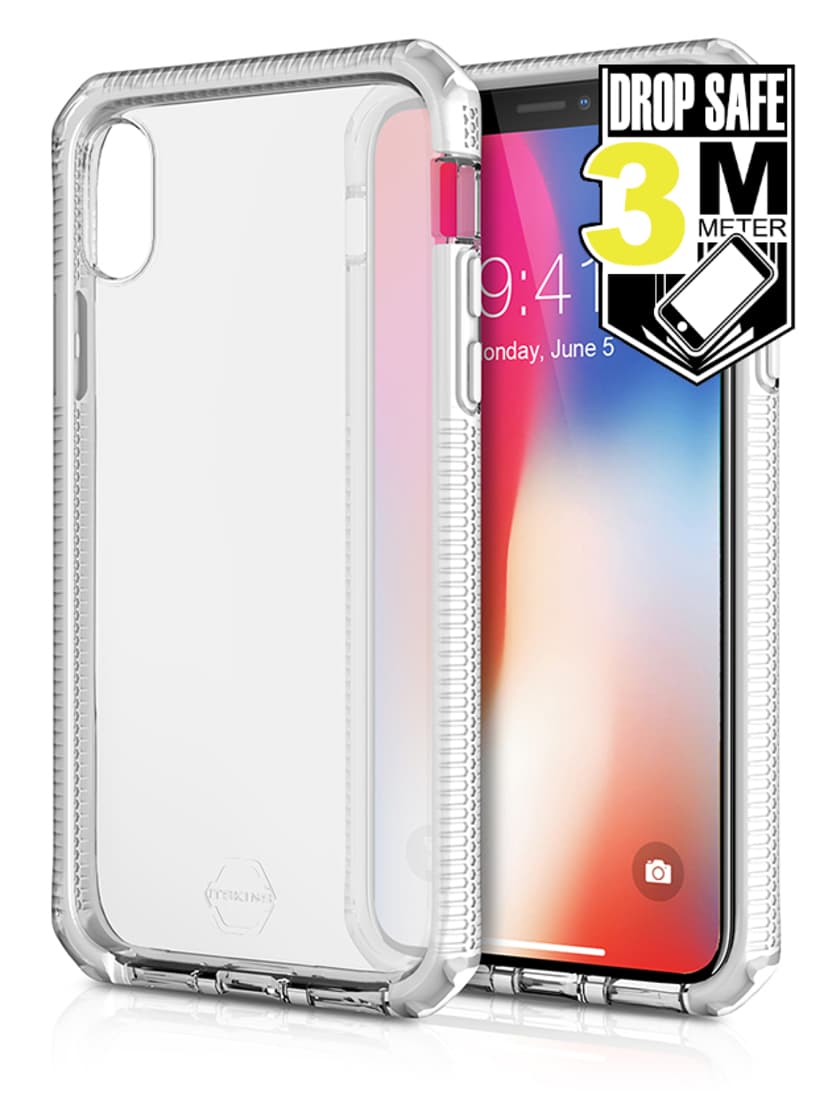 Cirafon Supreme iPhone X:lle, valkoinen ja läpinäkyvä iPhone Xs Läpinäkyvä