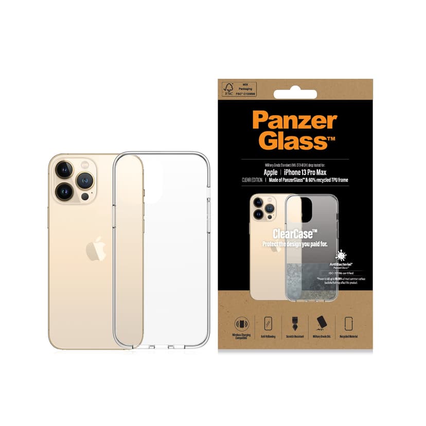 Panzerglass Clearcase iPhone 13 Pro Max Läpinäkyvä