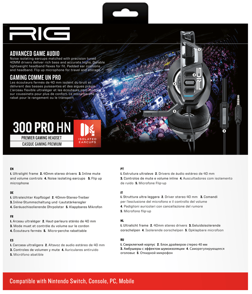 RIG 300 Pro HN - Switch Stereo Svart