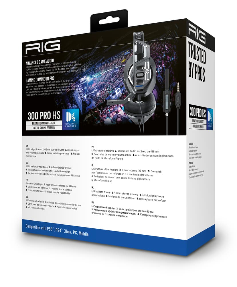 RIG 300 Pro HS - PS4/PS5 Stereo Musta