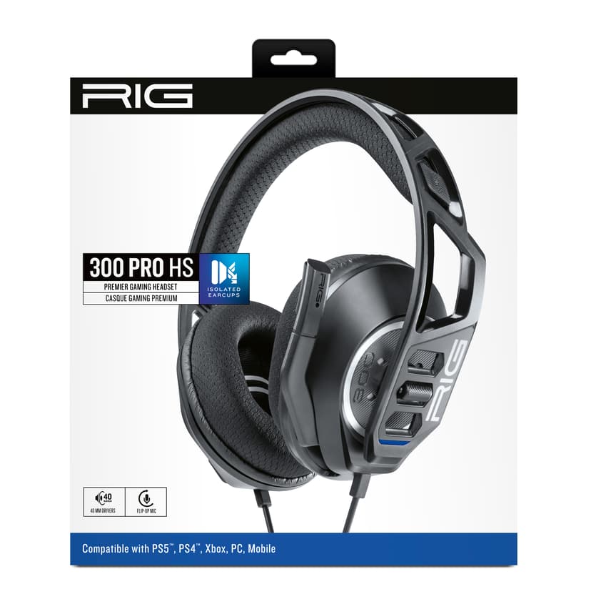 RIG 300 Pro HS - PS4/PS5 Stereo Svart