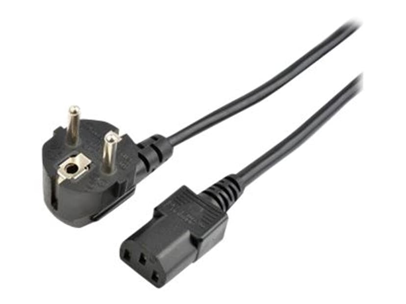Prokord Power Cord PC Power C13 Output 5.0M 5m CEE7/7 C13 Svart