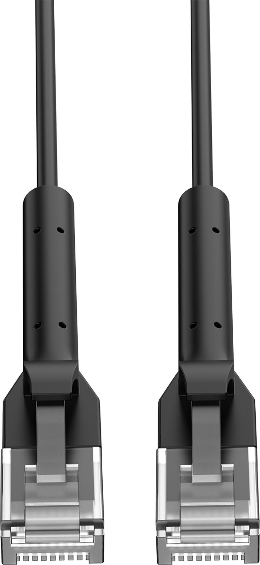 Prokord Ethernet Cat.6 Patch Cable Bendable Rj45 3M Bl RJ-45 Cat 6 3m Zwart