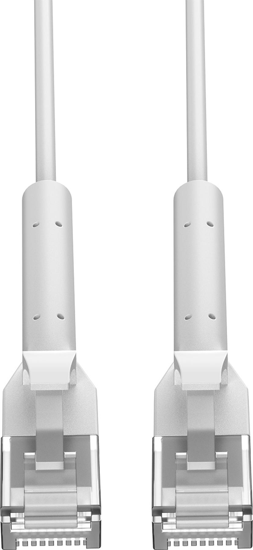 Prokord Nätverkskabel / Patchkabel LSZH Böjbara RJ-45 Cat 6 0.1m Vit