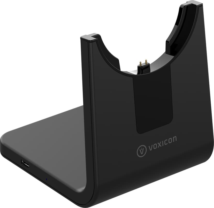 Voxicon VX-P80-B ENC - Bluetooth-hodesett med Teams-støtte og ladestasjon USB-C Sort