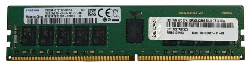 Lenovo 4X77A77495 RAM-minnen 16 GB 1 x 16 GB DDR4 3200 MHz ECC 16GB 3200MHz DDR4 288-pin DIMM