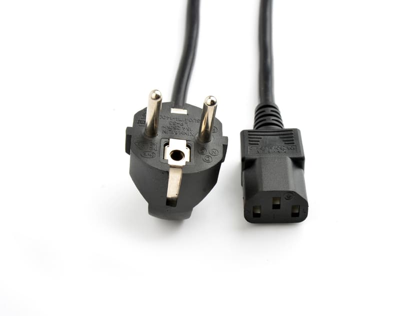 Prokord Strömkabel 10m CEE7/7 C13 coupler Svart