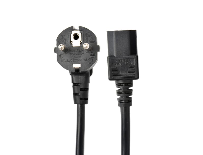 Prokord Strömkabel 10m CEE7/7 C13 coupler Svart