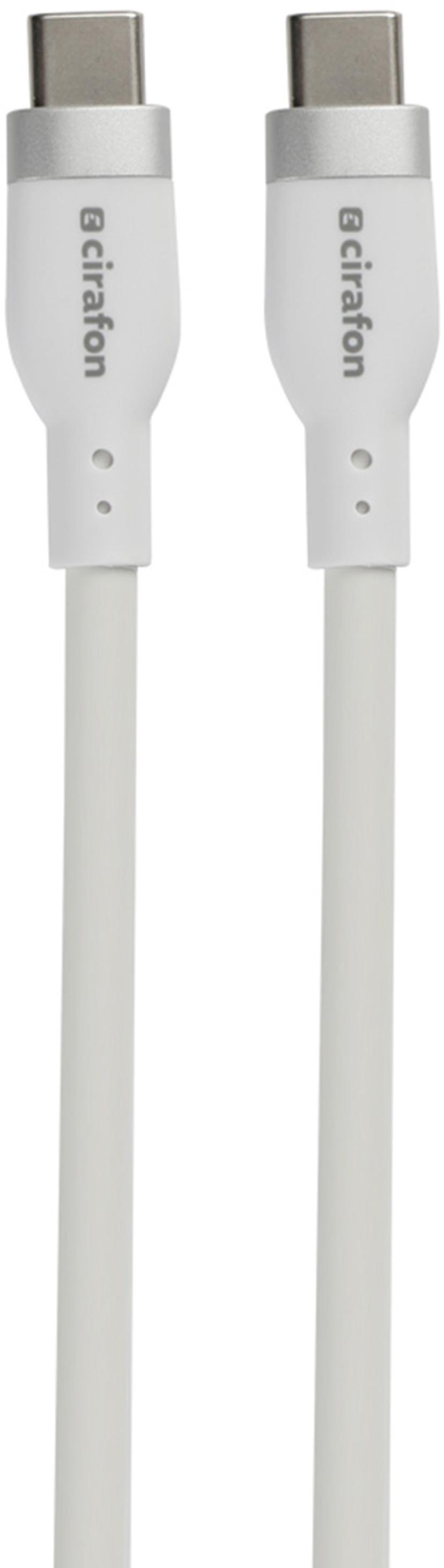 Cirafon Sync/Charge Cable Silicone 240W 2m Valkoinen