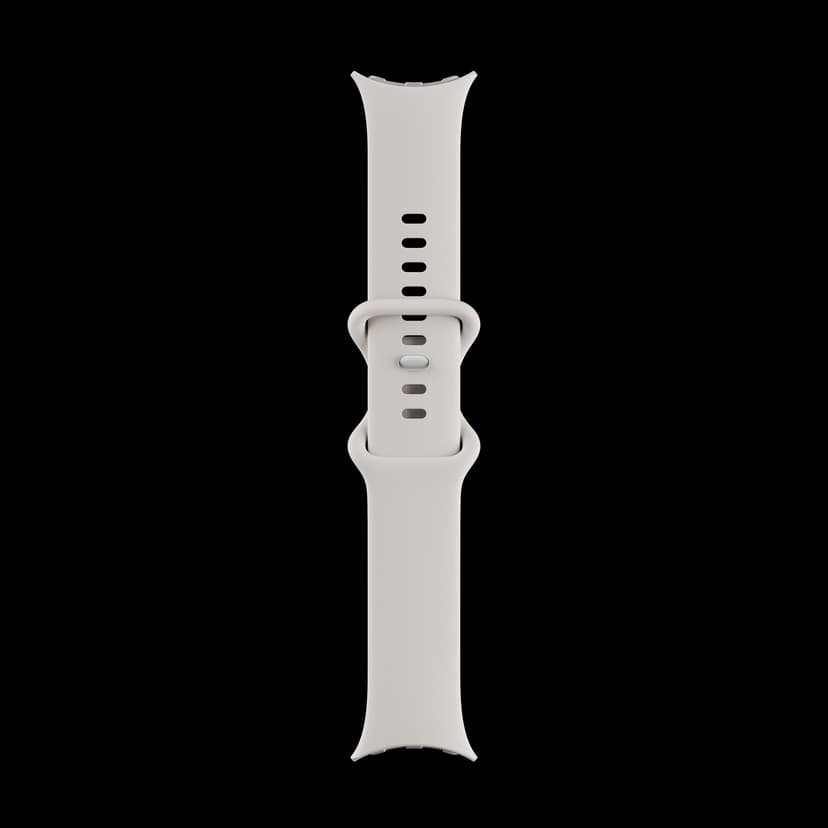 Google Pixel Watch 2 LTE Aluminiumboett i Polished Silver Sportarmband i Porcelain