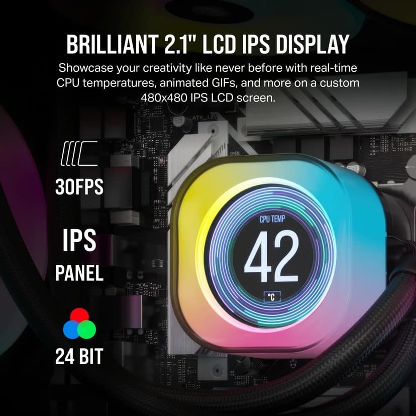 Corsair iCue Link H150i LCD AiO vattenkylare Svart