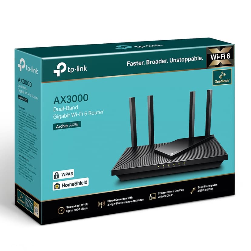 TP-Link Archer AX55 AX3000 WiFi 6 Router
