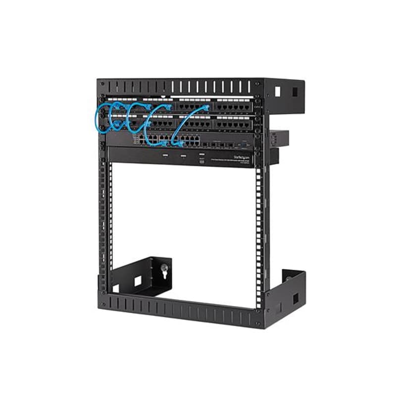 Startech StarTech.com RK12WALLO stativ 12U Vægmonteret stativ Sort