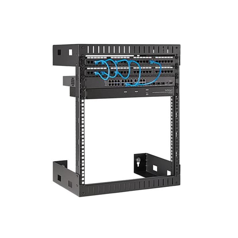 Startech StarTech.com RK12WALLO stativ 12U Vægmonteret stativ Sort