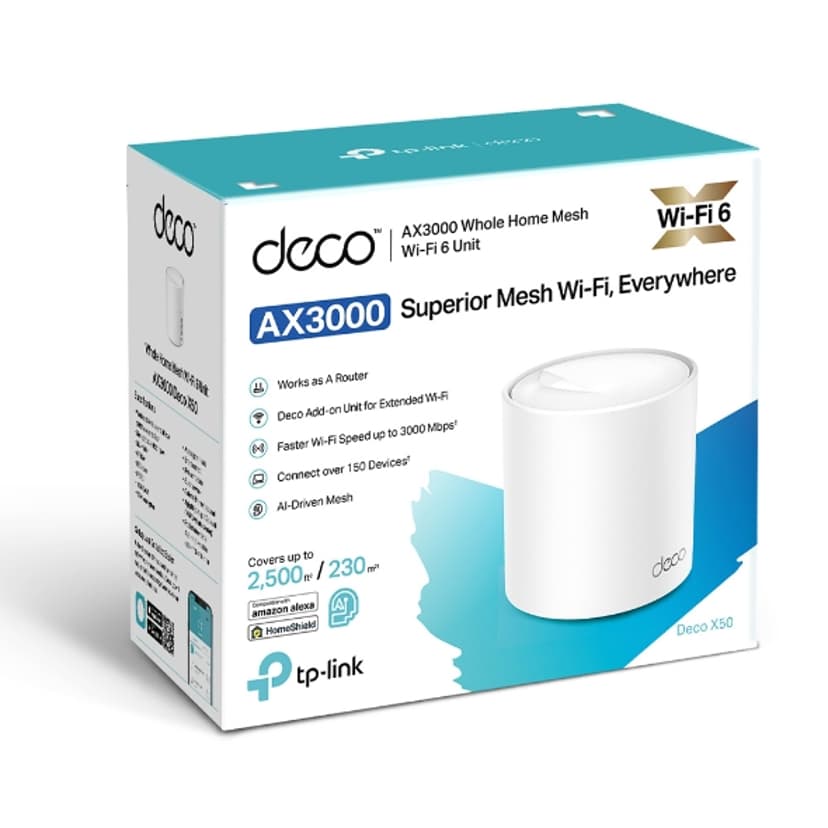 TP-Link Deco X50 WiFi 6 Mesh System 1-Pack