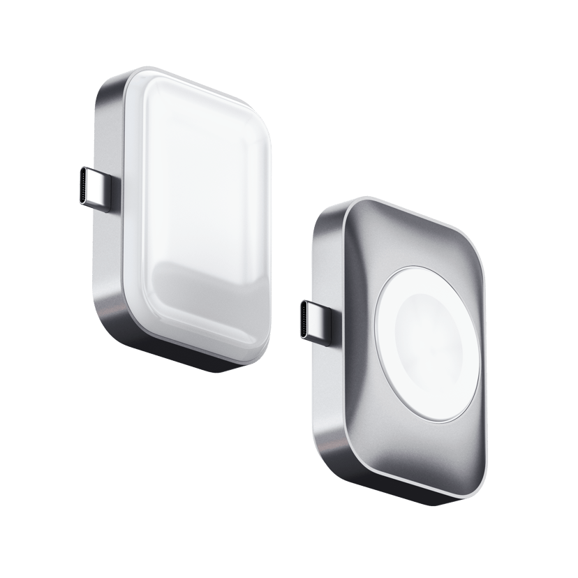 Satechi USB-C Apple Watch/AirPods Charge Silver, Vit