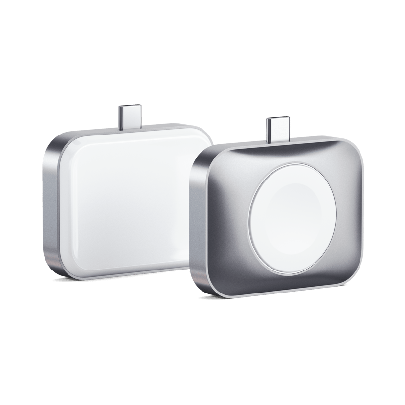 Satechi USB-C Apple Watch/AirPods Charge Hvit, Sølv