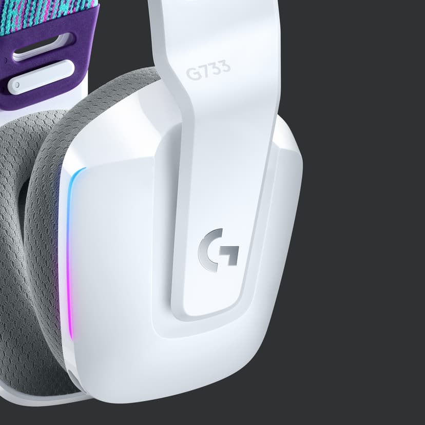 Logitech G733 Lightspeed Wireless RGB Gaming Headset Hvit